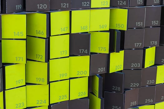 Colorful, numbered blocks of puzzle