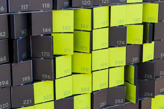 Colorful, numbered blocks of puzzle