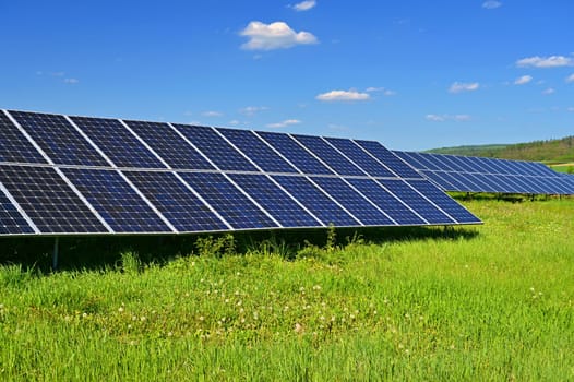Solar power plant - concept for electricity and ecological industry. High energy prices. Clean energy and environment. power full of natural energy.
