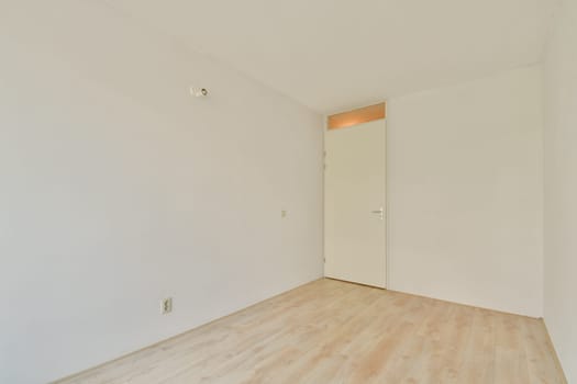 A spacious, minimalist interior featuring bare walls and wooden flooring, creating a serene and inviting atmosphere for various uses.