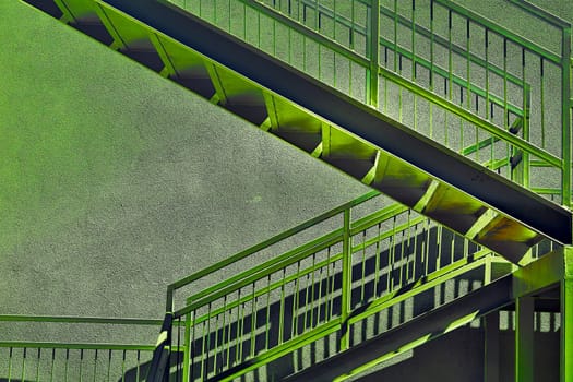 a set of stairs and its surrounding walls or structure