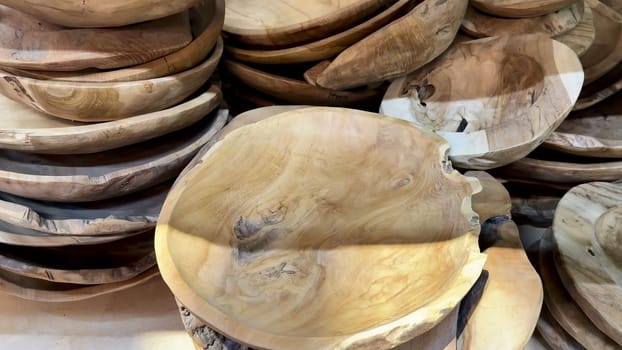 A stunning collection of elegantly crafted wooden bowls showcasing intricate patterns and unique designs