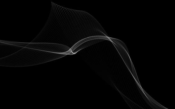 Dark abstract background with a glowing abstract waves, abstract background