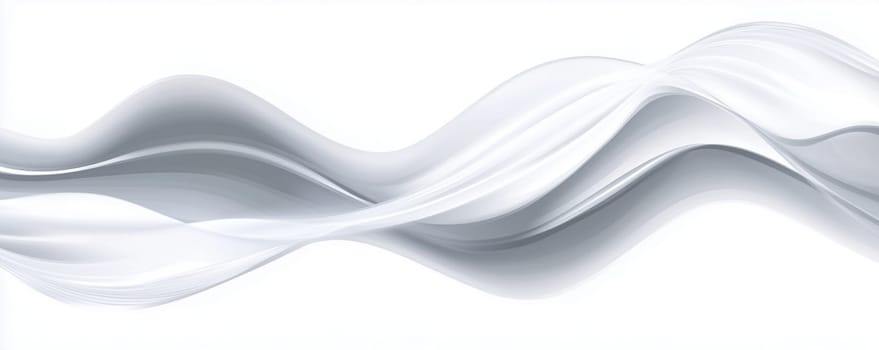 Delicate white waves sweep across a light background, conveying a sense of calm and movement. The fluid forms create an elegant and modern aesthetic suitable for various design applications.
