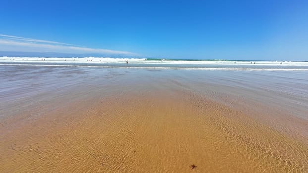 A serene beach scene that beautifully captures the essence of pure relaxation and stunning natural beauty