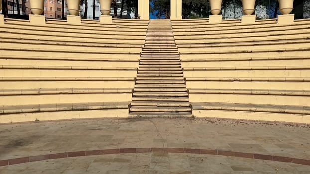 An incredibly beautiful amphitheater featuring welldefined steps, decorative artistic columns, and more