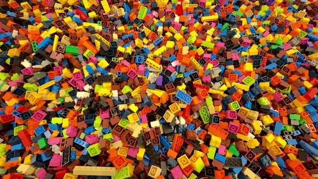 A vibrant array of building blocks perfect for endless creative construction and playtime enjoyment