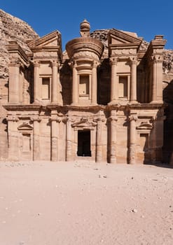 Destination of the Ad Deir trail is the Monastery carved out of the rock face and more likely used for ritual banquets above Petra