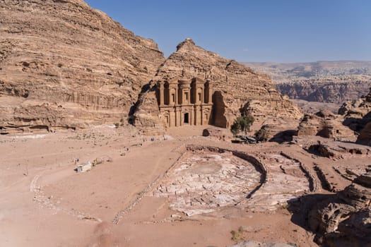 Destination of the Ad Deir trail is the Monastery carved out of the rock face wtih the Great Circle used to hold water from floods
