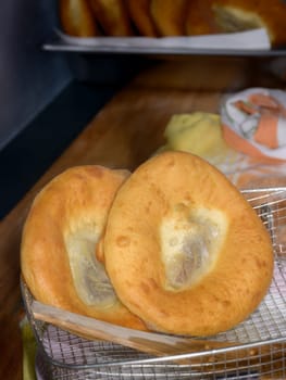 Baking lard cookies, a Bavarian specialty called Ausgezogene