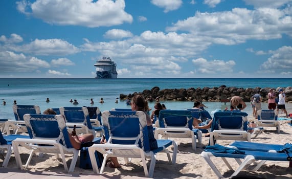 PRINCESS CAYS, BAHAMAS - January 30, 2025: Views Around Princess Cays Bahamas Priincess Cruises Private Island