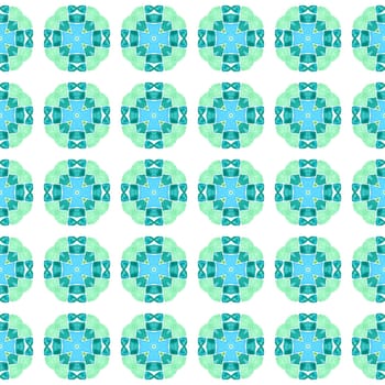 Textile ready nice print, swimwear fabric, wallpaper, wrapping. Green rare boho chic summer design. Hand drawn green mosaic seamless border. Mosaic seamless pattern.