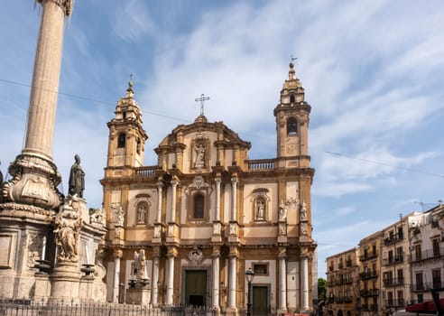 PALERMO, ITALY - October 24, 2024: Palermo, a historic port city, is renowned for its stunning architecture, vibrant markets, and rich cultural heritage, drawing visitors from around the globe.