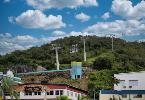ST THOMAS, USVI - February 1, 2025 Skylift Above Havensite on St Thomas