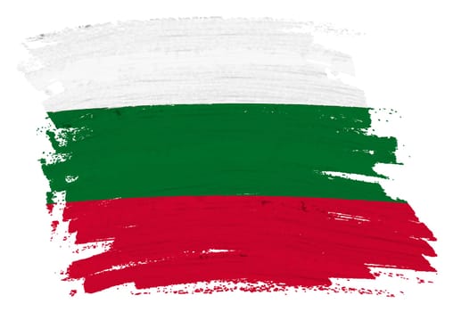 A Bulgaria flag background paint splash brushstroke 3d illustration with clipping path