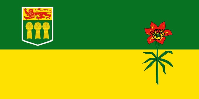 A Saskatchewan Canada flag background illustration