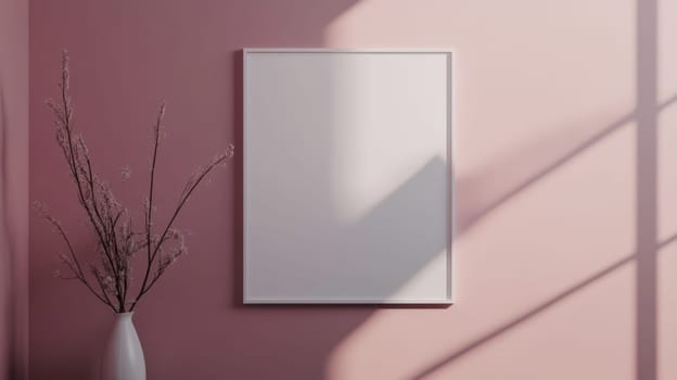 Simple 3d mockup with frames in pastel colors