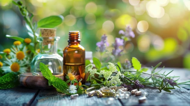Power Of Herbs For Human Health. Holistic Doctor Advertisings
