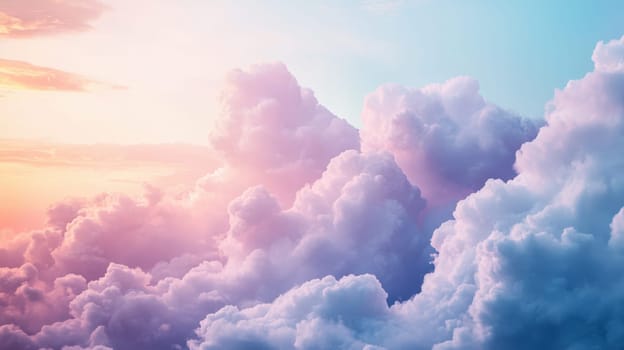Pastel clouds gently fill the sky