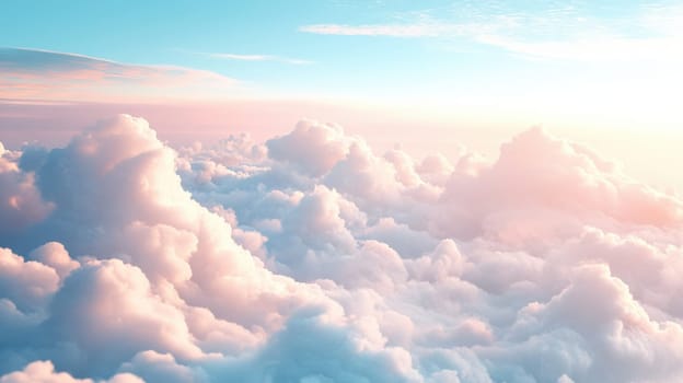 Pastel clouds gently fill the sky