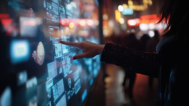 Person navigating a digital landscapes
