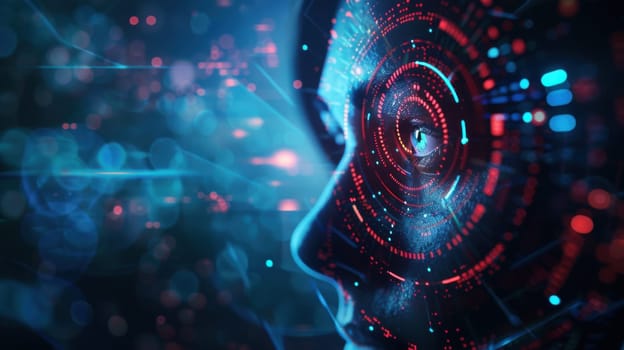 Person navigating a digital landscapes