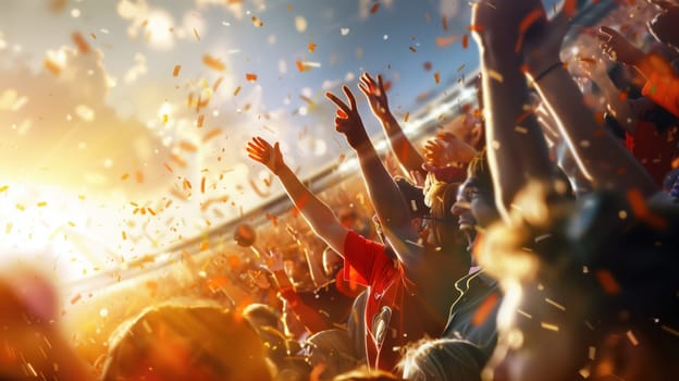 Football Match Happy Fans are Rejoicing