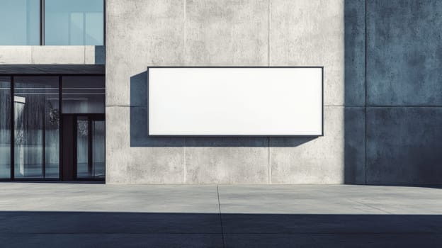 Sign Board Mockup on Building Walls