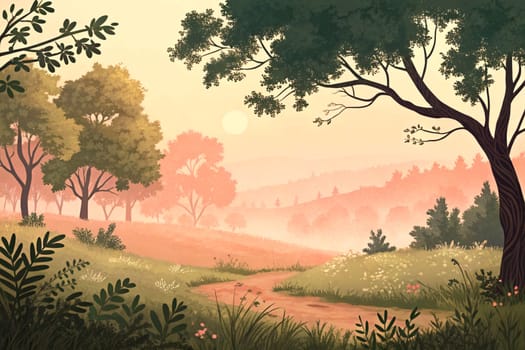 all the visible features of an area of countryside or land, often considered in terms of their aesthetic appeal