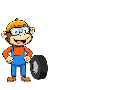 Replacing a car wheel at a tire station. a rubber covering, typically inflated or surrounding an inflated inner tube