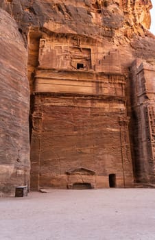 Tomb 67 in the Street of Facades in Petra in Jordan in the Outer Siq