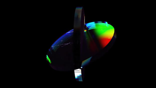 Glass circle composition. Computer generated 3d render