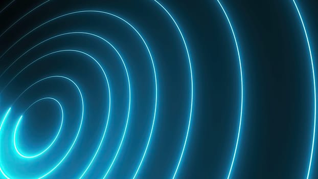 Radar Neon Circle Background. Computer generated 3d render
