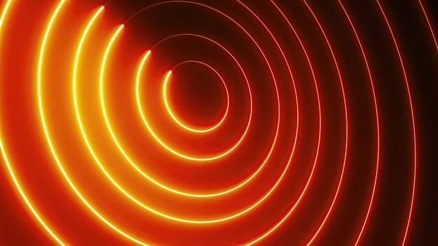 Radar Neon Circle Background. Computer generated 3d render