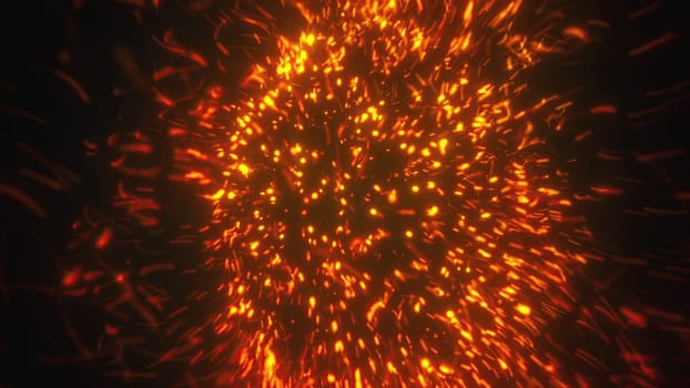 Abstract bright sparks. Computer generated 3d render