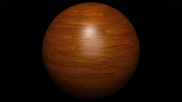 Abstract wood sphere. Computer generated 3d render