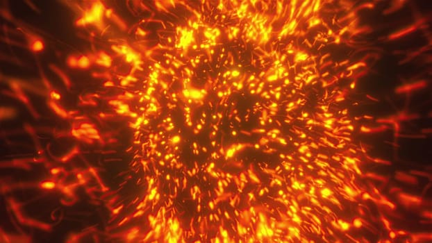Abstract bright sparks. Computer generated 3d render