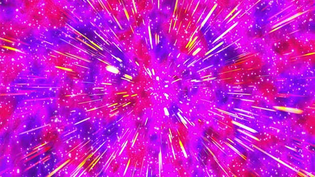 Nebula with lights. Computer generated 3d render
