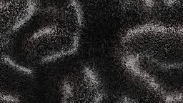 Black leather waves. Computer generated 3d render