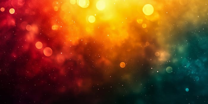 A colorful background with a lot of stars and a red circle in the middle. The background is a mix of red, yellow, and blue
