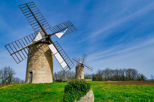 A view of moulins de Calon, Montagne Saint Emilion, France