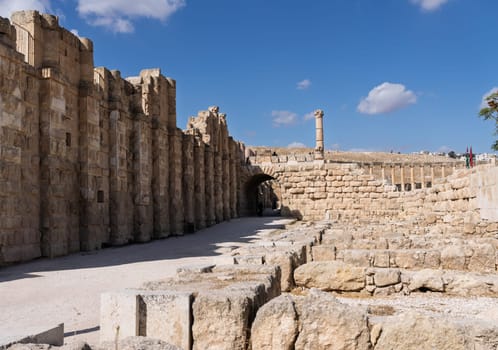 East Souk with small workshops and shops in Jerash, a Greco-Roman well preserved city in Jordan