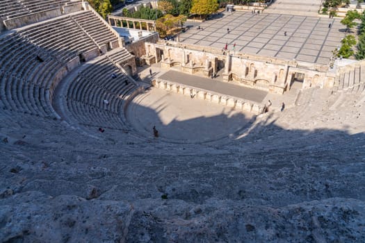 Roman Theatre of Amman is a 6,000-seat, 2nd-century amphitheater with very steep seating