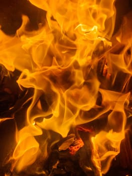 Burning Fire Flame as Background red