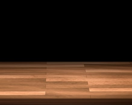 Empty wooden table on dark background Empty Space for display your products