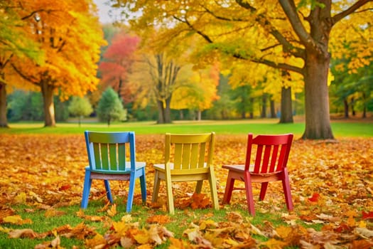 a separate seat for one person, typically with a back and four legs