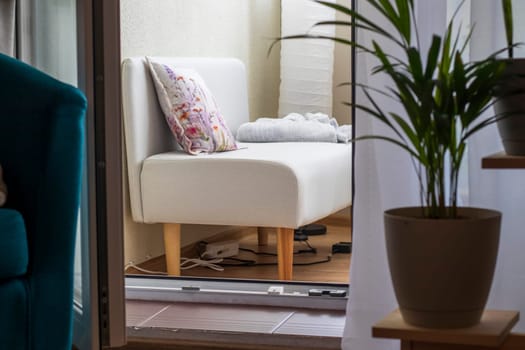 Decorative cushion on the sofa