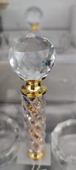 Crystal gold spiral obgject gifts souvenir gift object beautiful one isolated . High quality photo