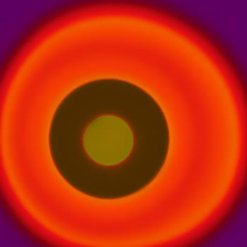 Abstract art sun solar shape red yellow black night light planet cosmic plasma illustration generated ai alt round . High quality illustration