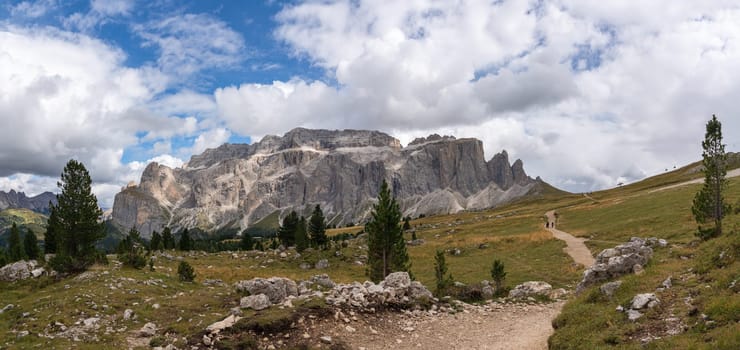 Panoramic image of landscape in South Tirol, Italy, Europe